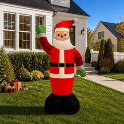 Christmas Inflatable Santa Claus with LED Lights Outdoor Yard Decoration 820cm
