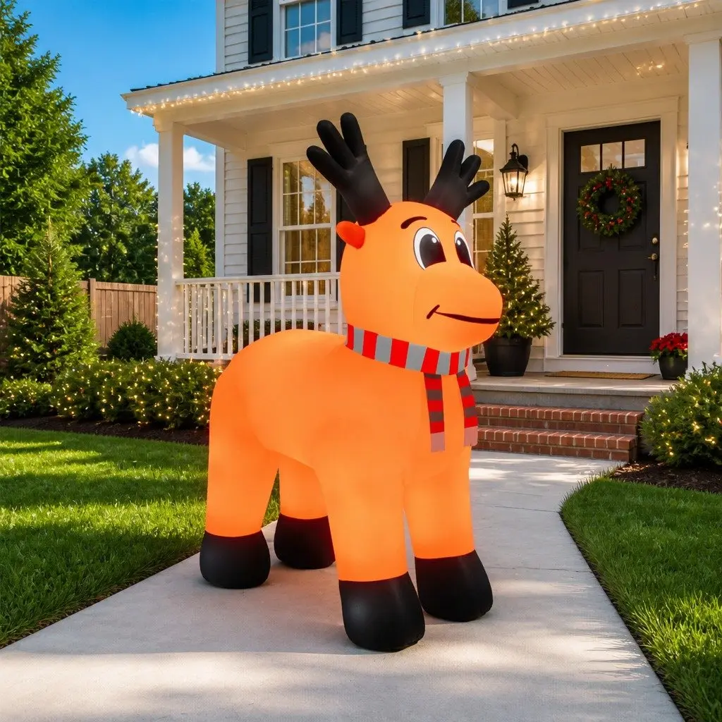 Inflatable Reindeer 400cm with LED Lights Weather Resistant Outdoor Decoration