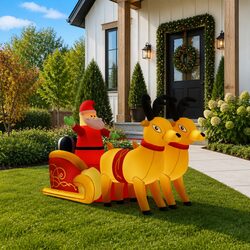 Elevate Your Holiday Decor with Inflatable Santa and Reindeer