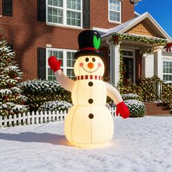 Holiday Inflatable Snowman 240cm with Built-in LED Lights