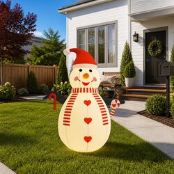 Festive Inflatable Snowman 250 cm for Home and Garden