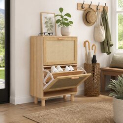 Brown Shoe Storage Cabinet: Scandinavian Design for Your Home