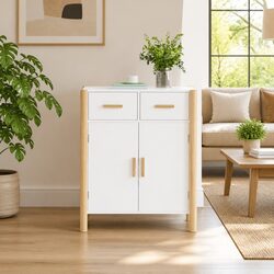 Elegant White Sideboard 62x38x75cm for Your Living Room