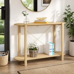 Console Table 110x38x75 cm Brown Engineered Wood Storage Cabinet End Table