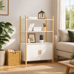 White Highboard Buffet Storage for a Clutter-Free Home
