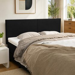 Stylish Black Faux Leather Headboard for Bedroom Decor