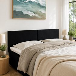 Enhance Your Bedroom with This Adjustable Velvet Headboard