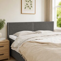 Dark Grey Upholstered Headboard for Enhanced Bedroom Style