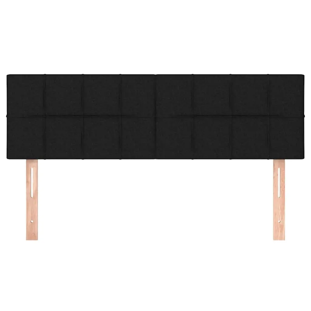 Black Fabric Headboard Adjustable Height Wooden Legs Bedroom Bed Accessory