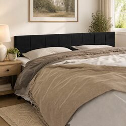 Upgrade Your Bedroom with an Elegant Black Velvet Headboard
