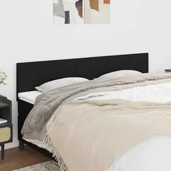 Elegant Black Fabric Headboard - 200cm Wide, Adjustable