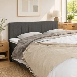Enhance Your Bedroom with a Grey Fabric Headboard