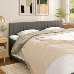 Enhance Your Bedroom with a Dark Grey Adjustable Headboard