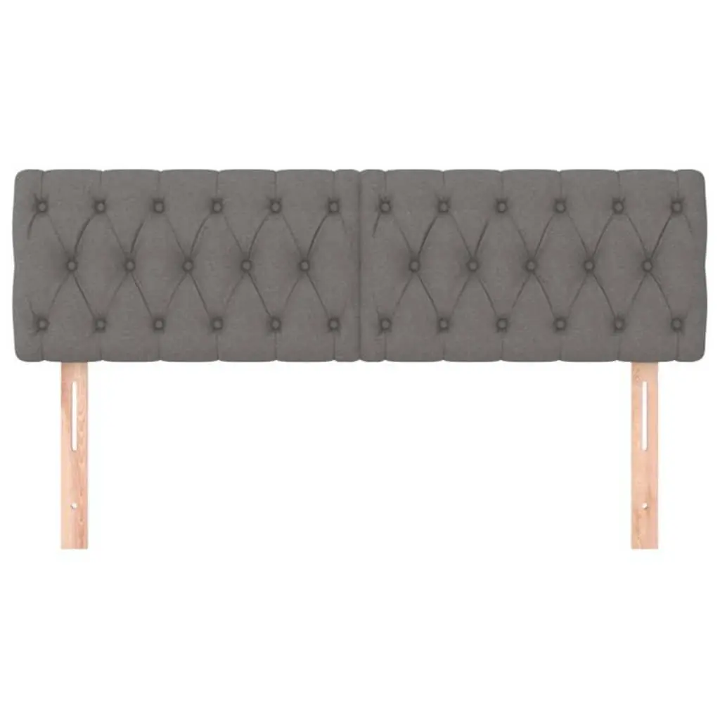 Fabric Headboard Dark Grey 160x7x78-88 cm Adjustable Height Bedroom Bed Support