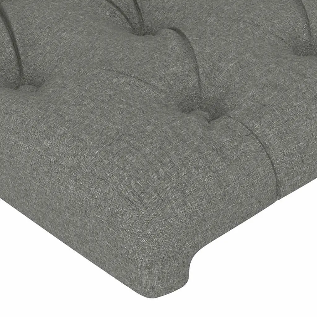 Fabric Headboard Dark Grey 160x7x78-88 cm Adjustable Height Bedroom Bed Support