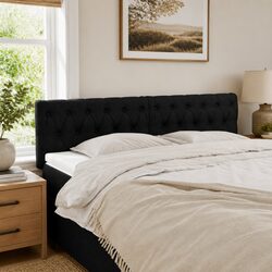 Enhance Your Bedroom with a Black Fabric Headboard