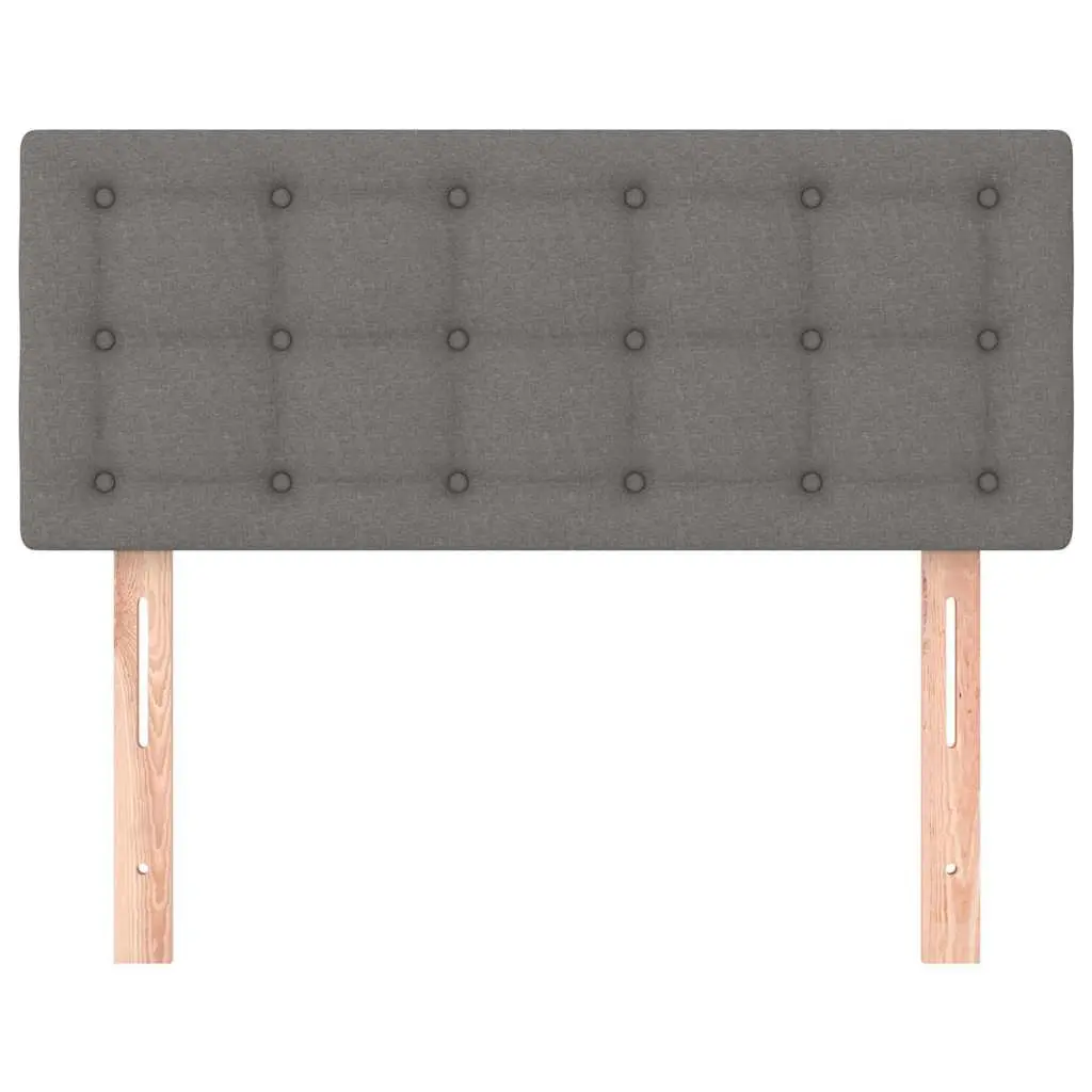Fabric Headboard 100cm Dark Grey Upholstered with Wooden Legs Adjustable Height