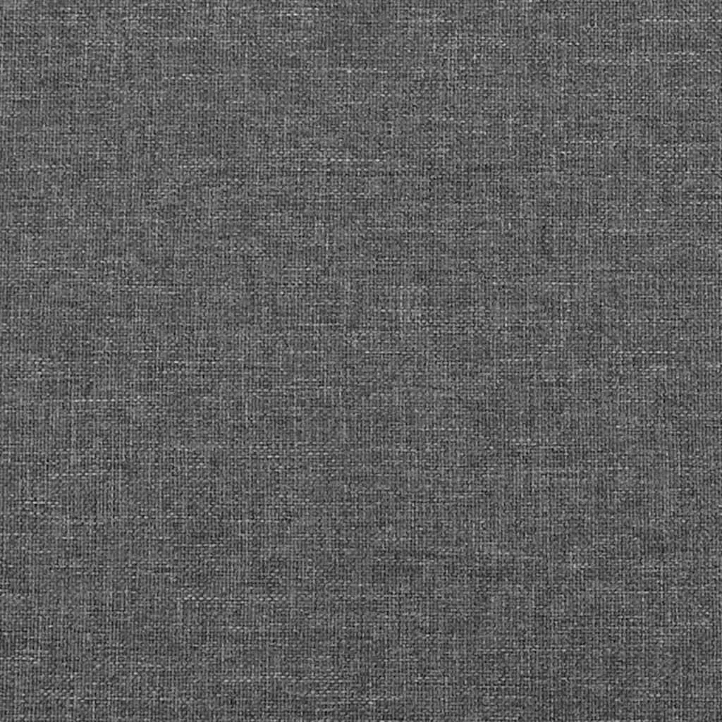Fabric Headboard 100cm Dark Grey Upholstered with Wooden Legs Adjustable Height