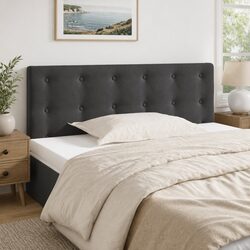 Enhance Your Bedroom with a Dark Grey Velvet Headboard