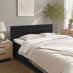 Stylish Black Fabric Headboard to Elevate Your Bedroom