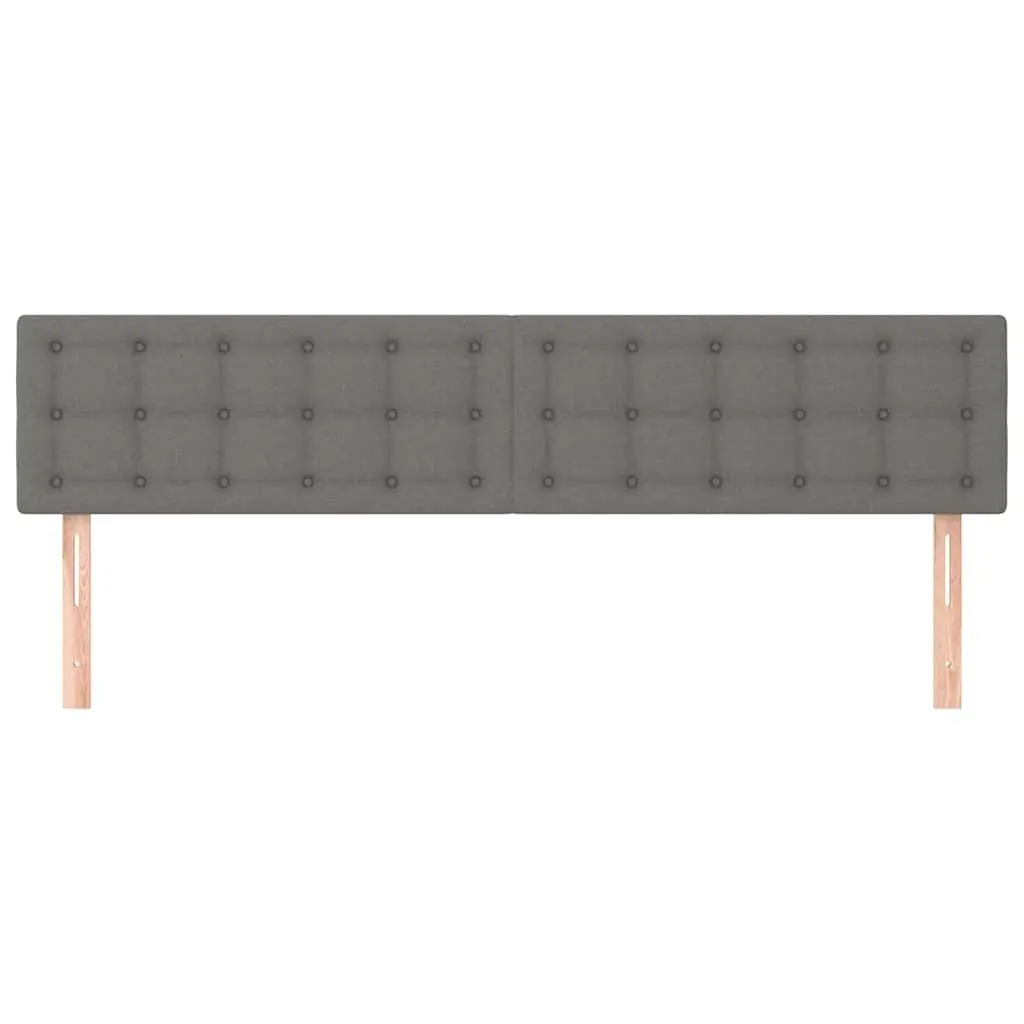 Headboard Dark Grey 160x5x78/88 cm Fabric Adjustable Height Back Support