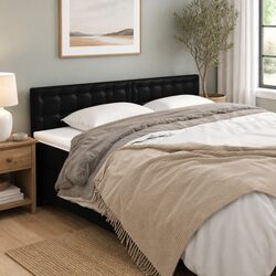 Stylish Black Faux Leather Headboard for Your Bedroom