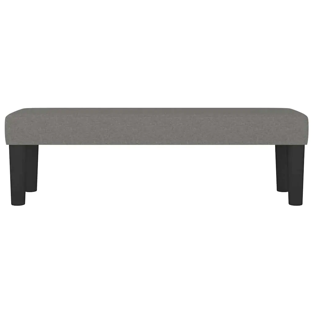 Upholstered Bench 100x30x30cm Grey Fabric Padded Seat Living Room Furniture
