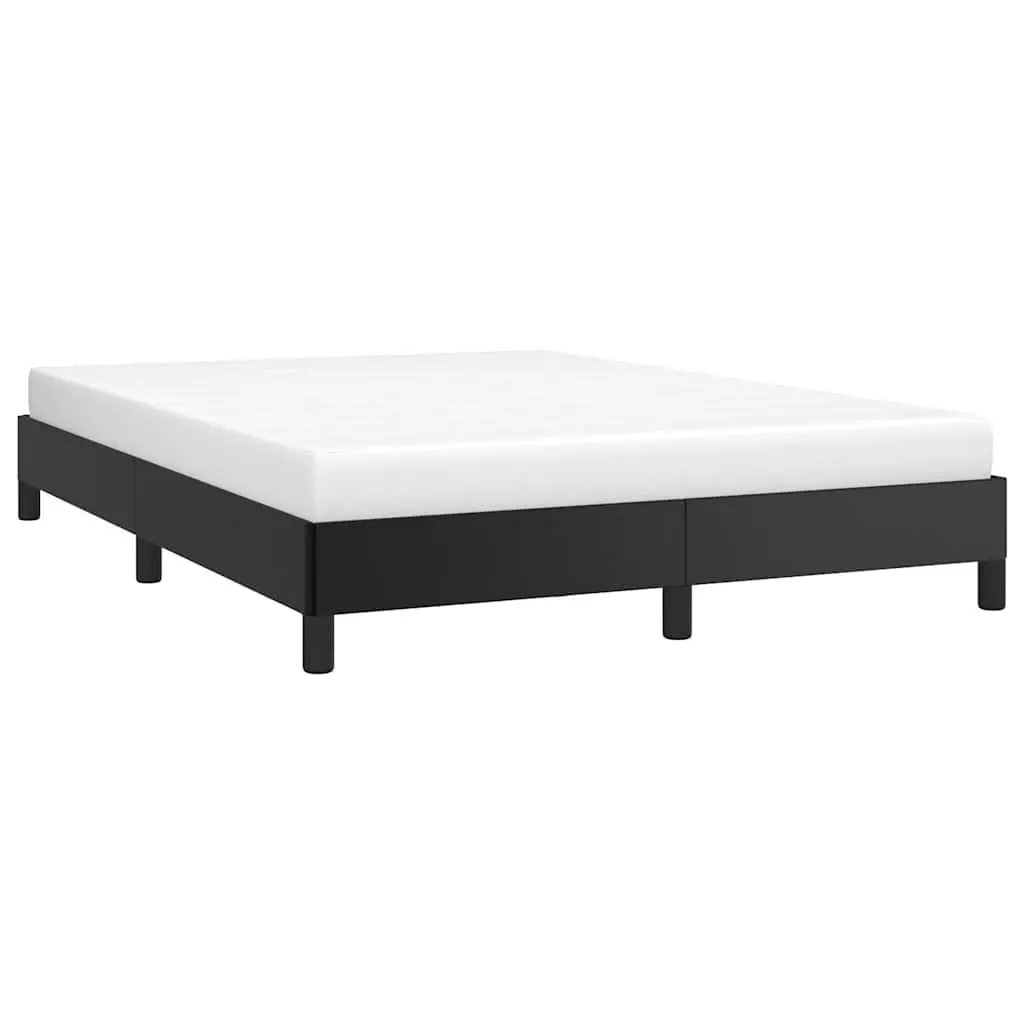 Double Bed Frame 137x187 cm Faux Leather Upholstered Platform Furniture