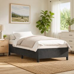Elevate Your Bedroom with a Grey Velvet King Single Bed Frame