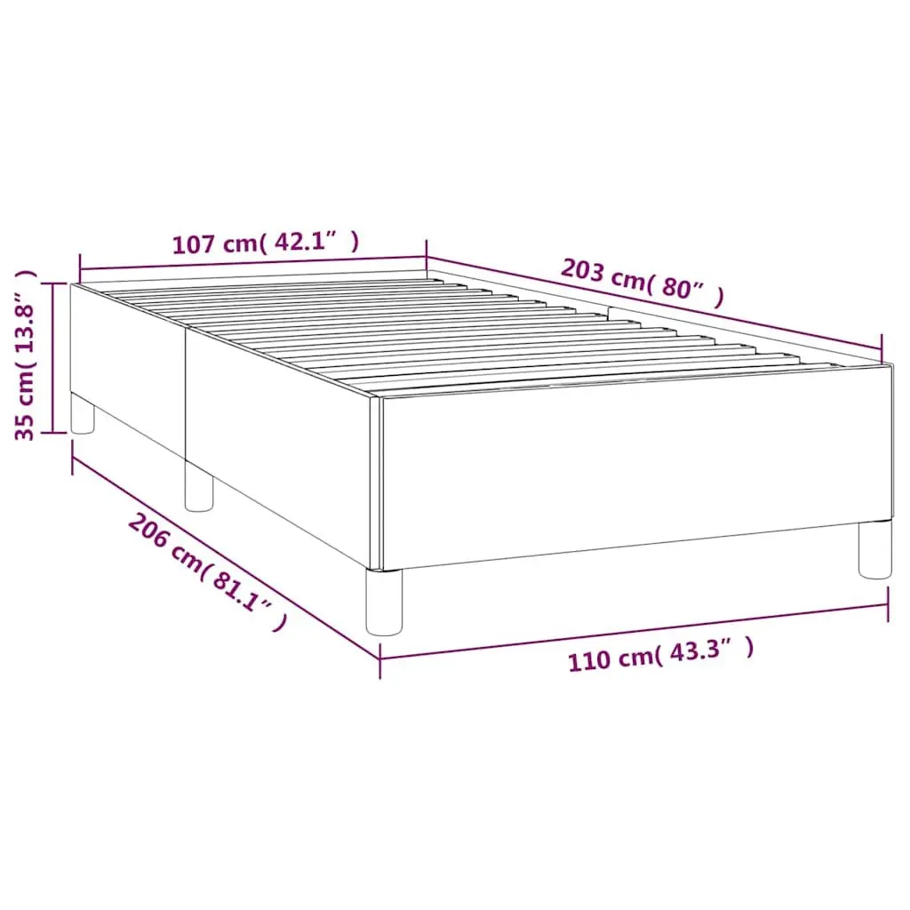 King Single Bed Frame Grey Velvet Upholstered with Support Legs and Plywood Slats for Stability and Weight Distribution