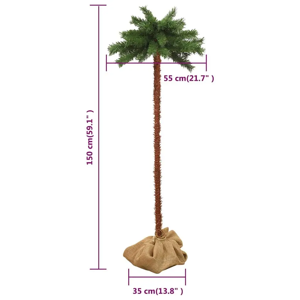 Artificial Christmas Tree 150cm LED Green Tropical Decor Indoor Holiday Seasonal