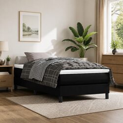Stylish Medium Firm Pocket Spring Mattress in Black 90x190x20cm