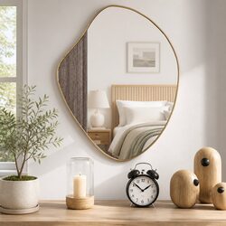 Elegant Gold Wall Mirror 60x50 cm for Home Decor