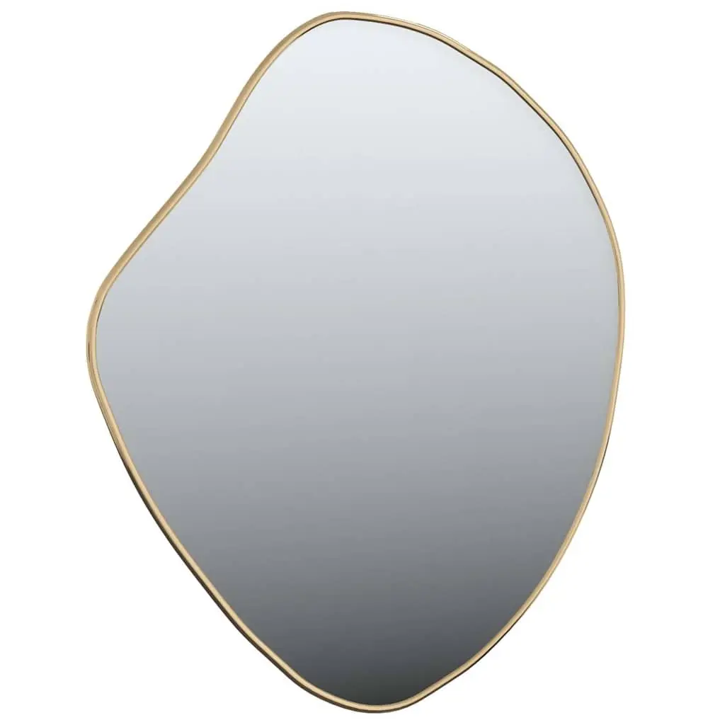 Gold Wall Mirror 60x50 cm Decorative Hanging Glass Frame for Bedroom Bathroom Vanity