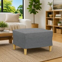 Stylish Dark Grey Footstool for Your Living Space