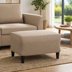 Stylish Brown Faux Leather Footstool to Enhance Your Lounge