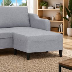 Stylish Footstool in Grey 70x55x41cm for Your Home