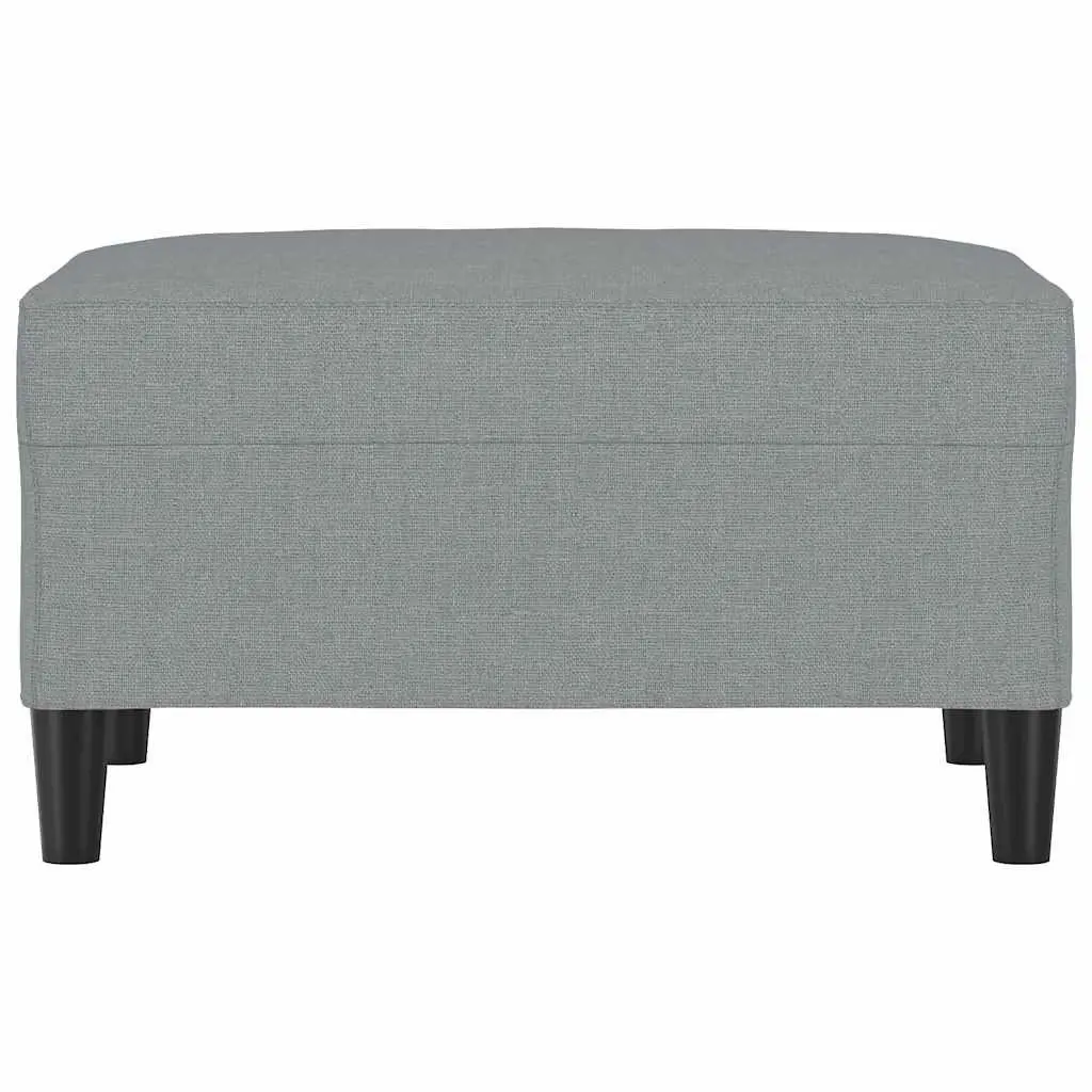 Footstool Grey 70x55x41cm Fabric Compact Living Room Furniture