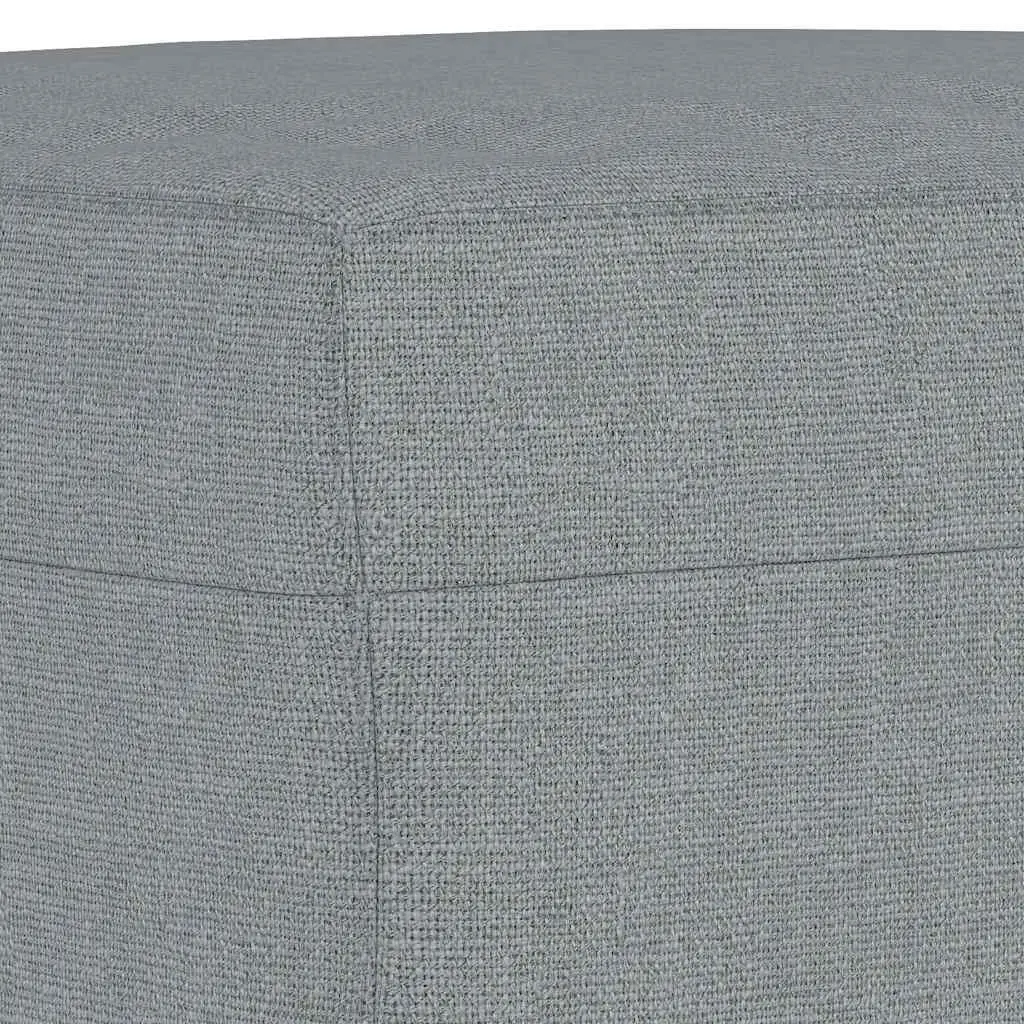 Footstool Grey 70x55x41cm Fabric Compact Living Room Furniture