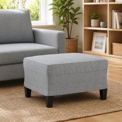Compact Light Grey Footstool to Enhance Your Living Space