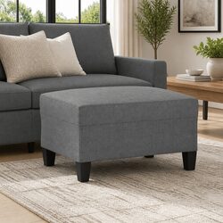 Elevate Your Space with a Dark Grey Footstool Ottoman