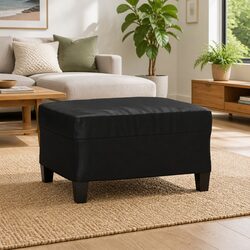 Enhance Your Living Space with a Black Faux Leather Footstool