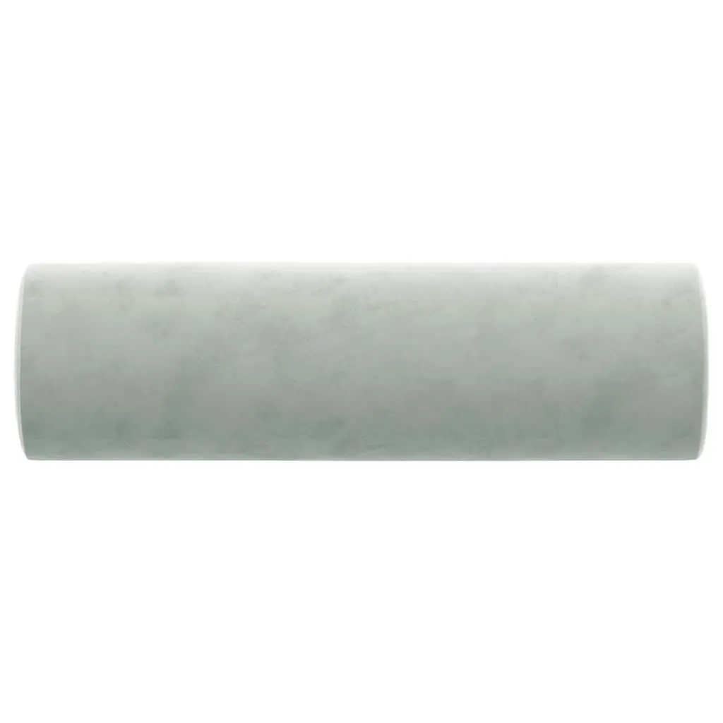 Throw Pillows 15x50 Grey Velvet Cylinder Bolster 2 pcs Removable Cover
