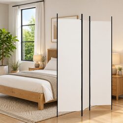 Enhance Your Space with a 3-Panel White Room Divider