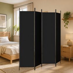 Enhance Your Space with a 4-Panel Black Room Divider