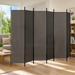 Room Divider 6-Panel Folding Screen Privacy Partition Home Office Bedroom