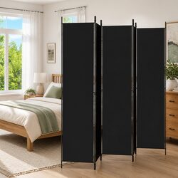 Enhance Your Space with a Stylish 5-Panel Black Divider