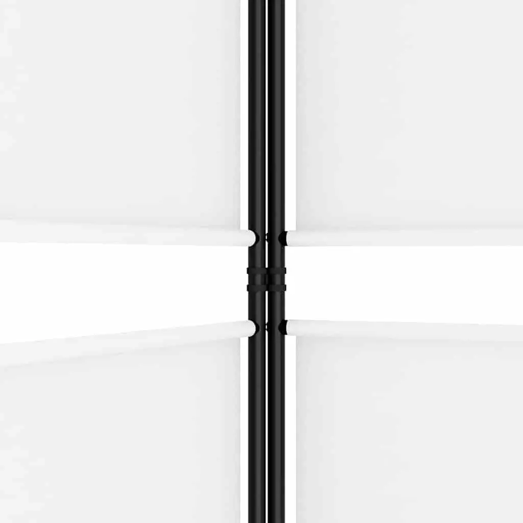 4-Panel Room Divider 200 x 200 cm White Foldable Fabric Privacy Separator