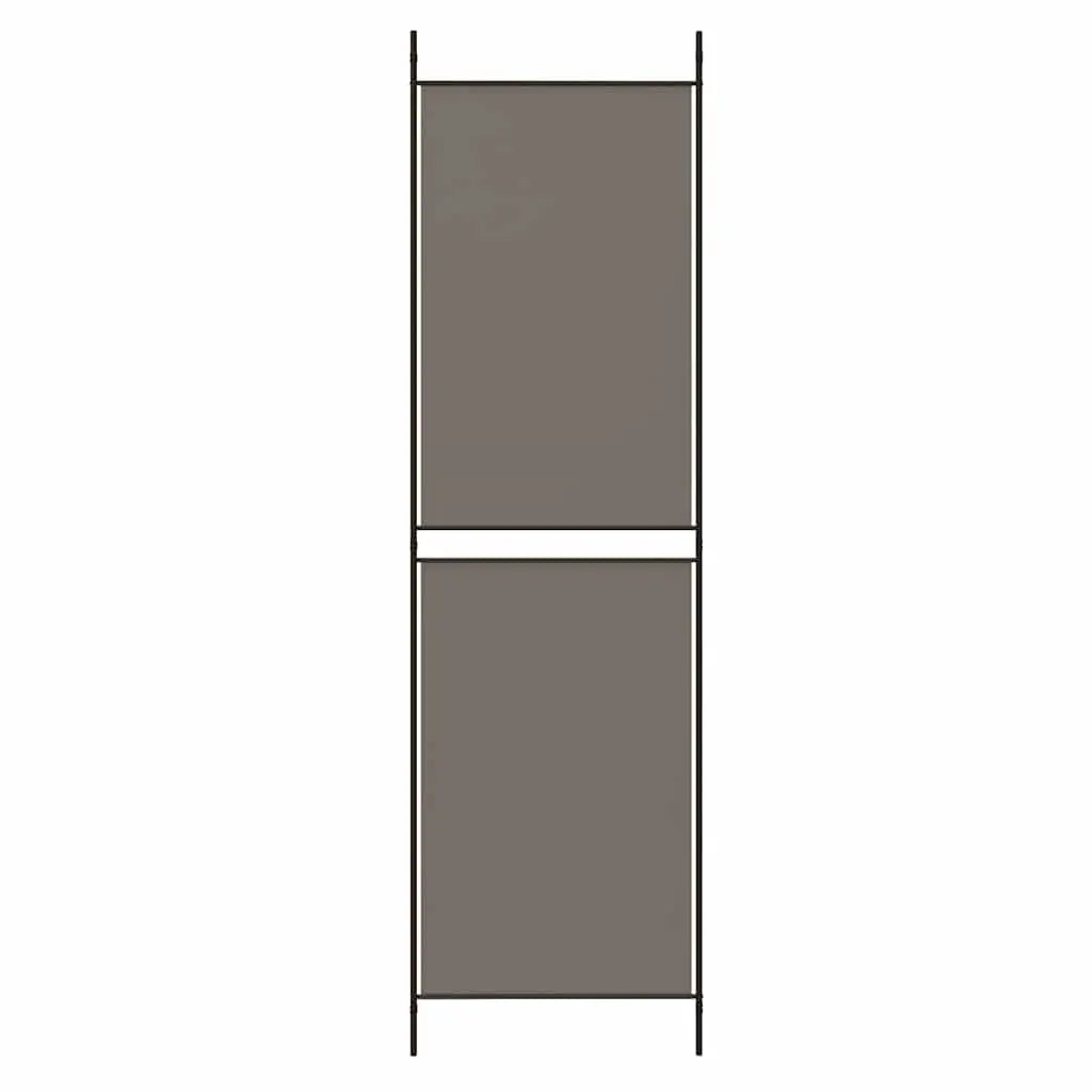 5 Panel Room Divider Anthracite Fabric Folding Partition Privacy Screen