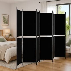 Enhance Your Living Space with a 6-Panel Black Divider